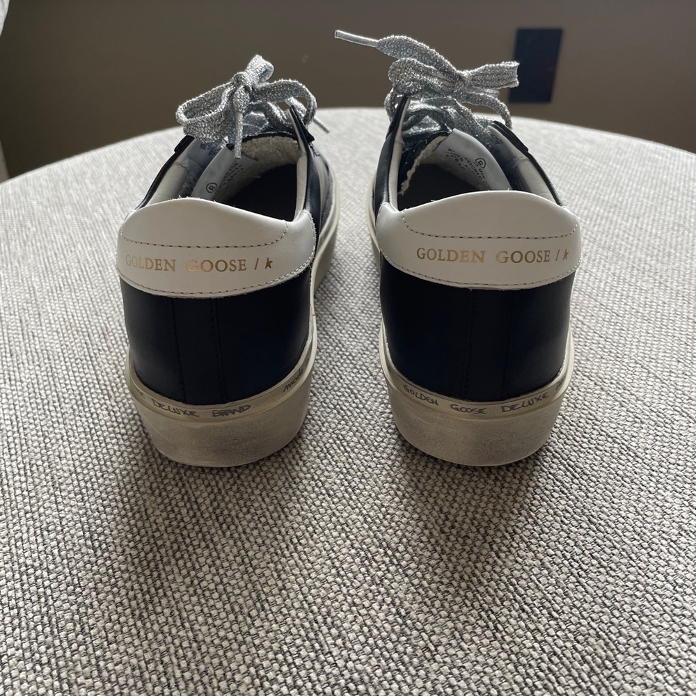 Golden Goose Black Sneakers with Red Star and Silver Laces - Picture 11 of 16